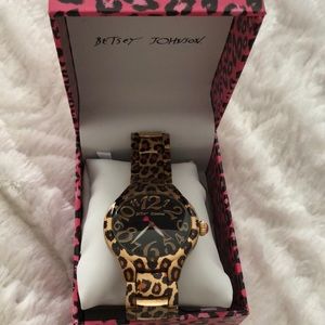 Betsy Johnson leopard watch in great shape